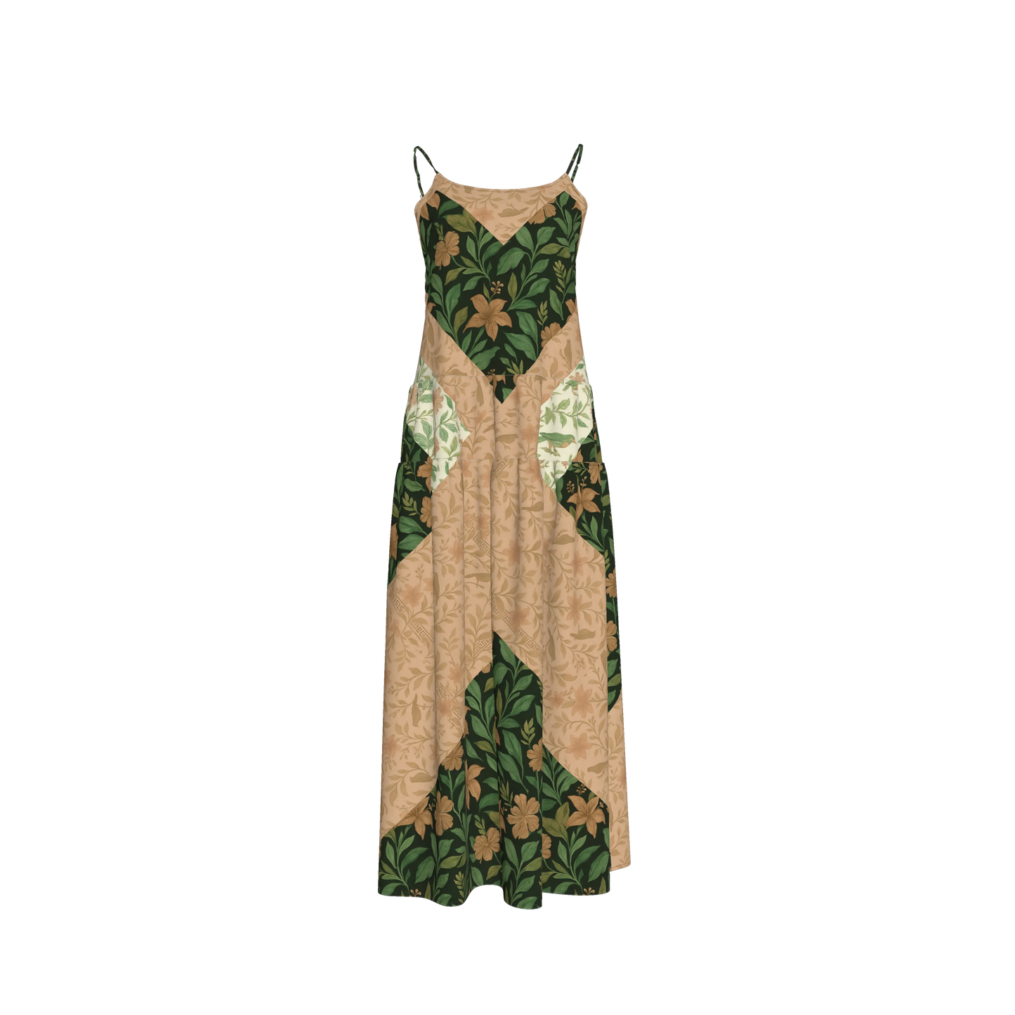 MULTIPRINT EGLATINE MAXI DRESS