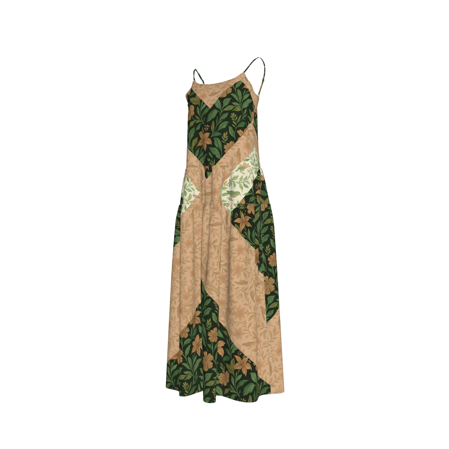 MULTIPRINT EGLATINE MAXI DRESS