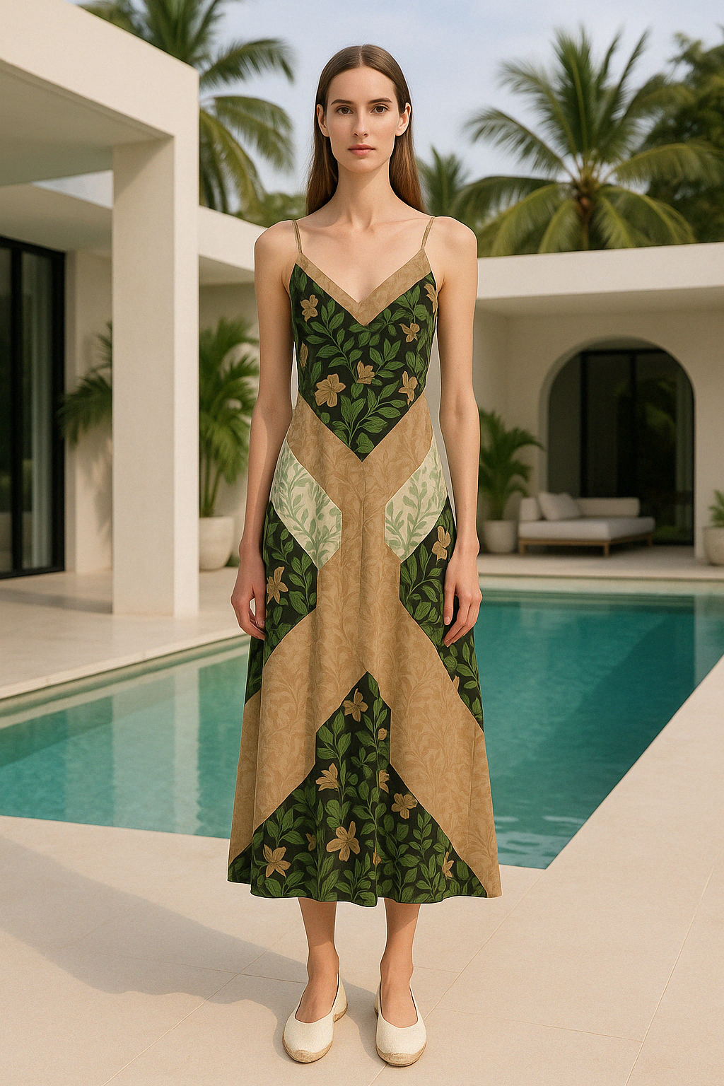 MULTIPRINT MAXI DRESS