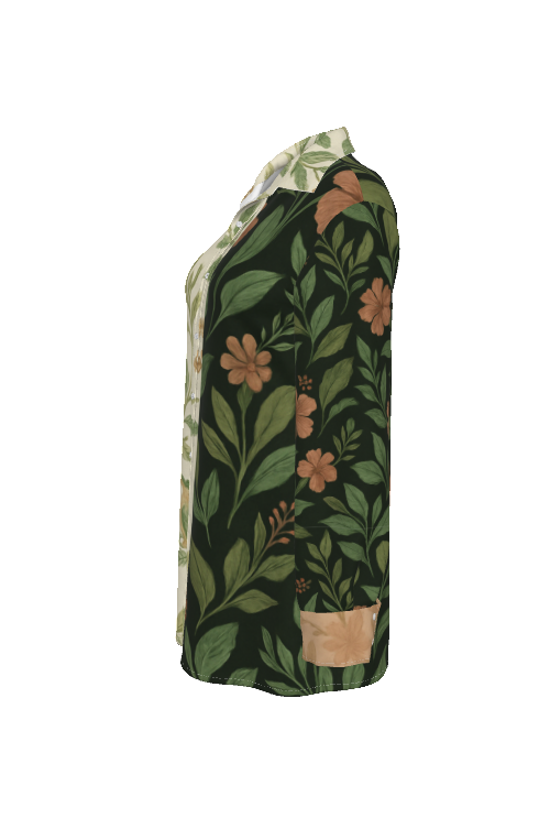 FLORAL MULTIPRINT LONG SHIRT