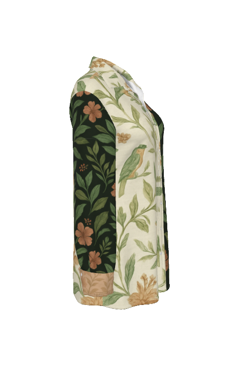 FLORAL MULTIPRINT LONG SHIRT