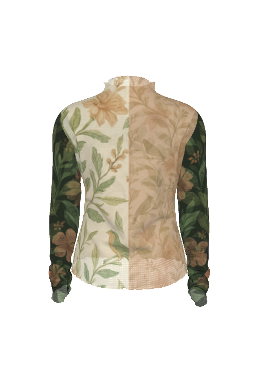 FLORAL MULTIPRINT MESH T-SHIRT