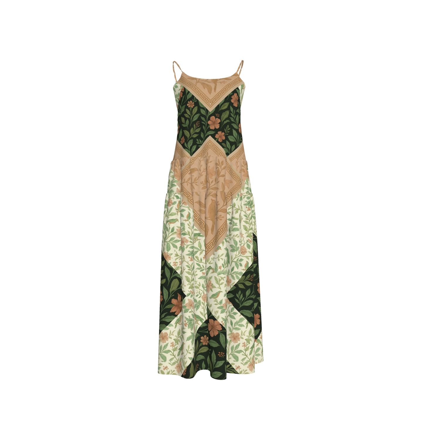 MULTIPRINT MAXI DRESS