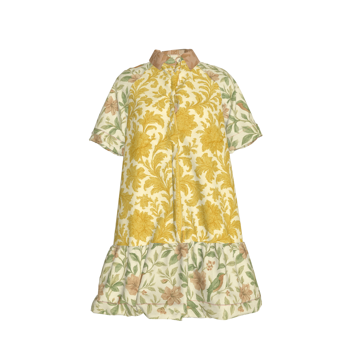 MULTIPRINT SHORT SHIRT DRESS