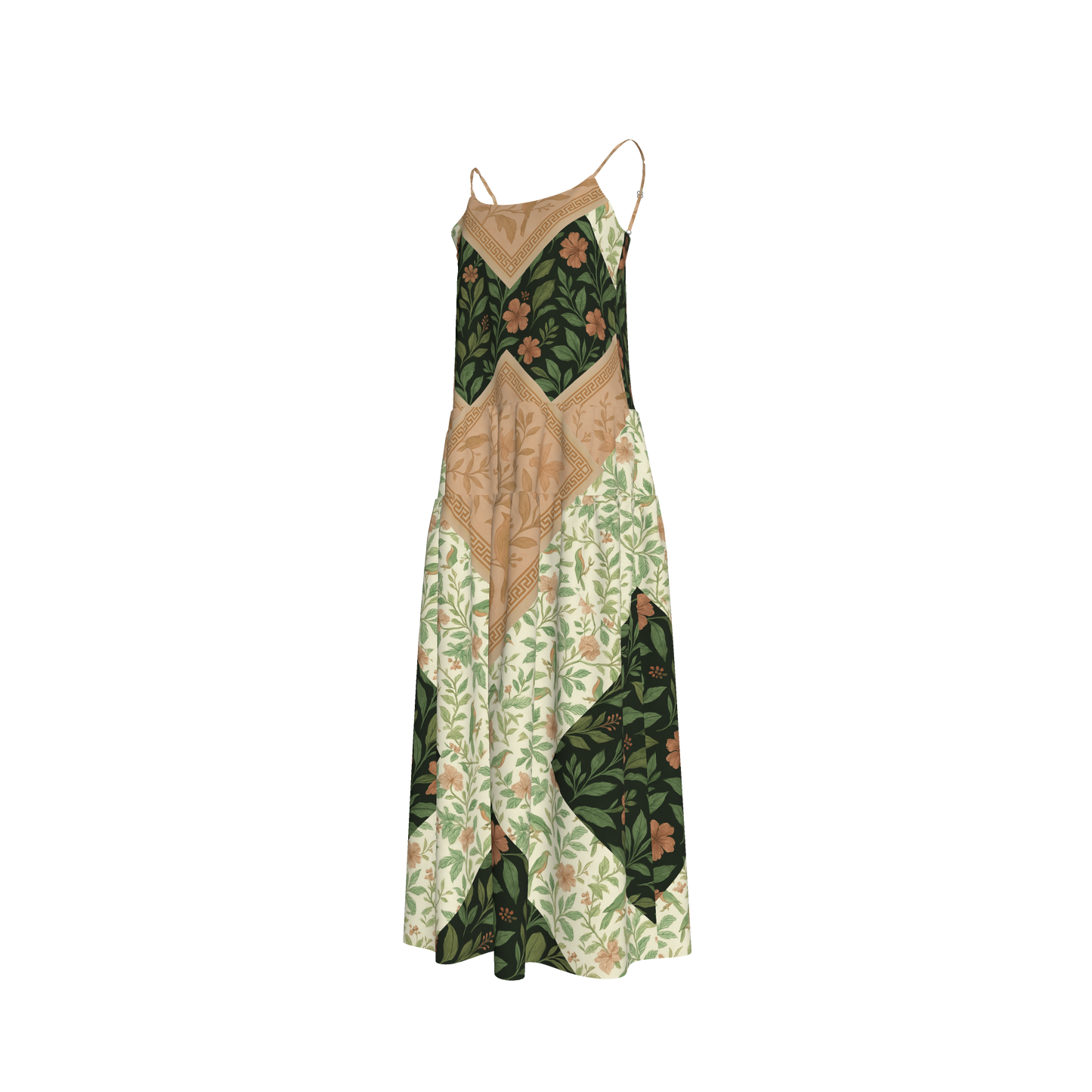 MULTIPRINT MAXI DRESS