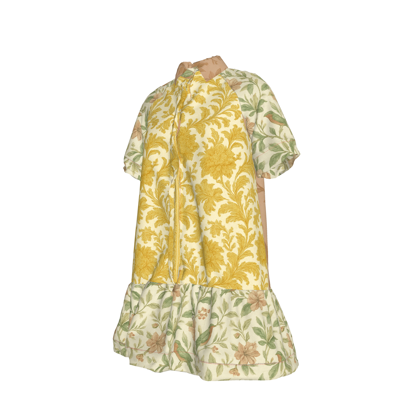 MULTIPRINT SHORT SHIRT DRESS